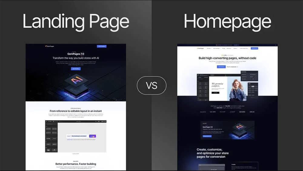 تفاوت لندینگ پیج و صفحه اصلی