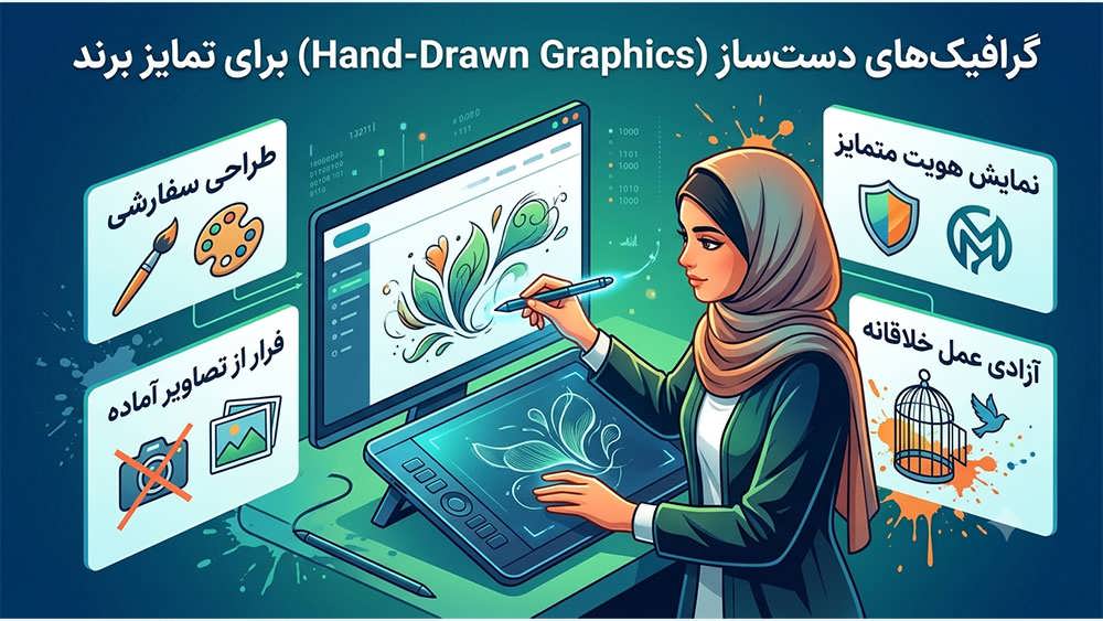 گرافیک های دست ساز و نقاشی شده