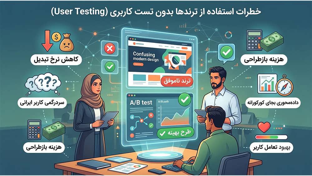 ۴ ترند معروف طراحی وب که باید با احتیاط از آن ها استفاده کنید