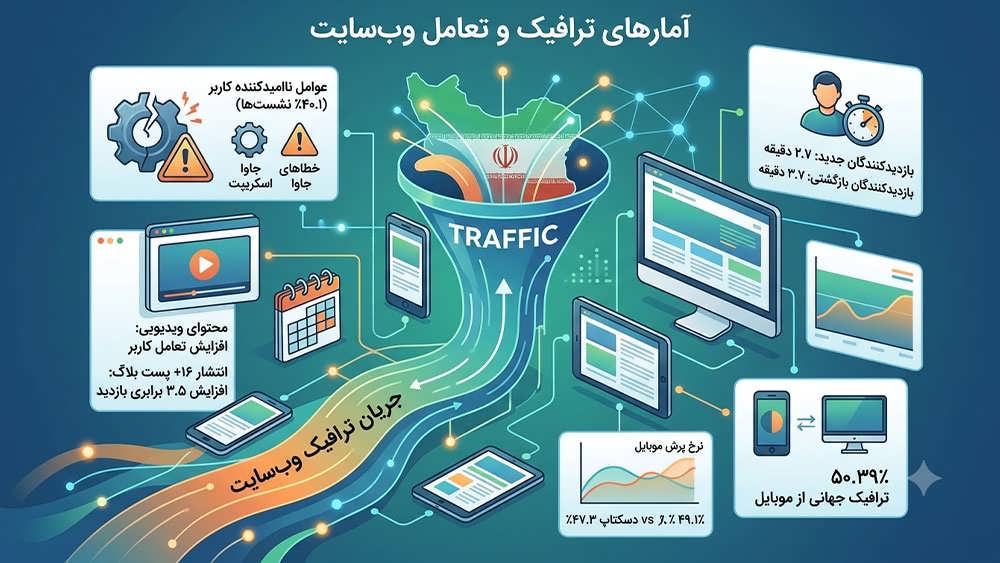 نگاهی تاریخی به آمار وب سایت ها