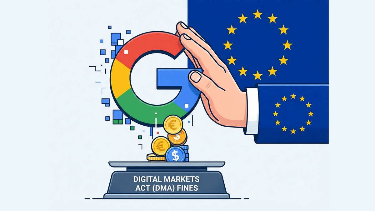 اتحادیه اروپا گوگل را به دلیل اقدامات ضد رقابتی، بر اساس «قانون بازارهای دیجیتال» (DMA) جریمه می‌کند.