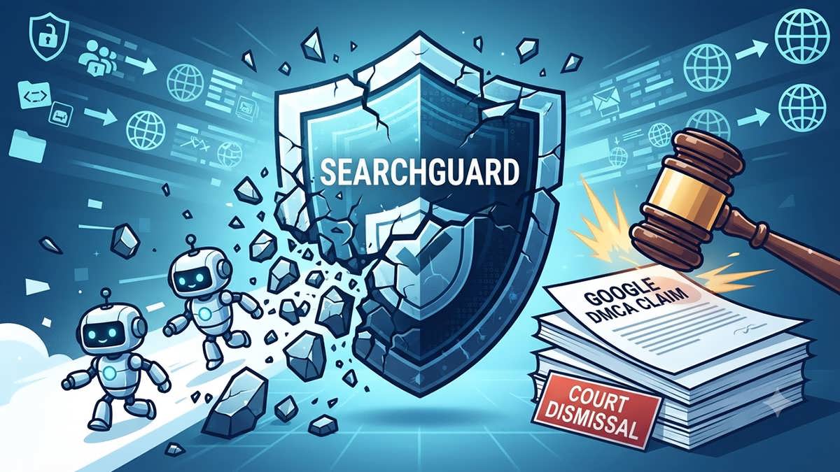 تصویر شاخص تحلیل حقوقی شکست گوگل در پرونده DMCA علیه SerpApi و سیستم SearchGuard.