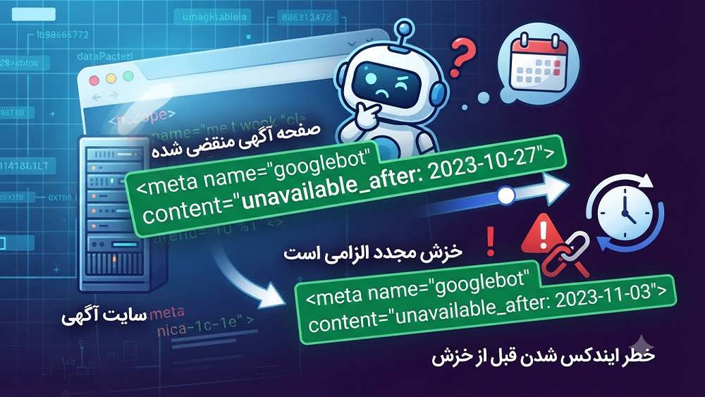 بررسی چالش های سئو در تغییر مداوم تاریخ انقضای صفحات وب با تگ unavailable_after توسط گوگل بات.