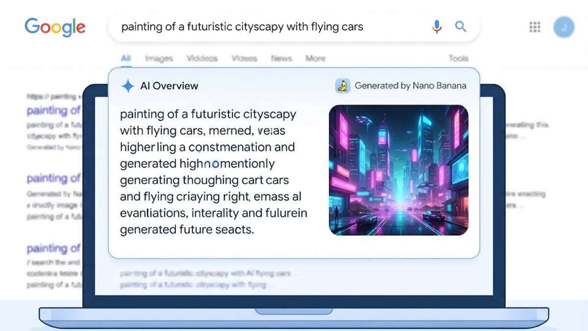 تولید تصویر درون AI Overviews گوگل