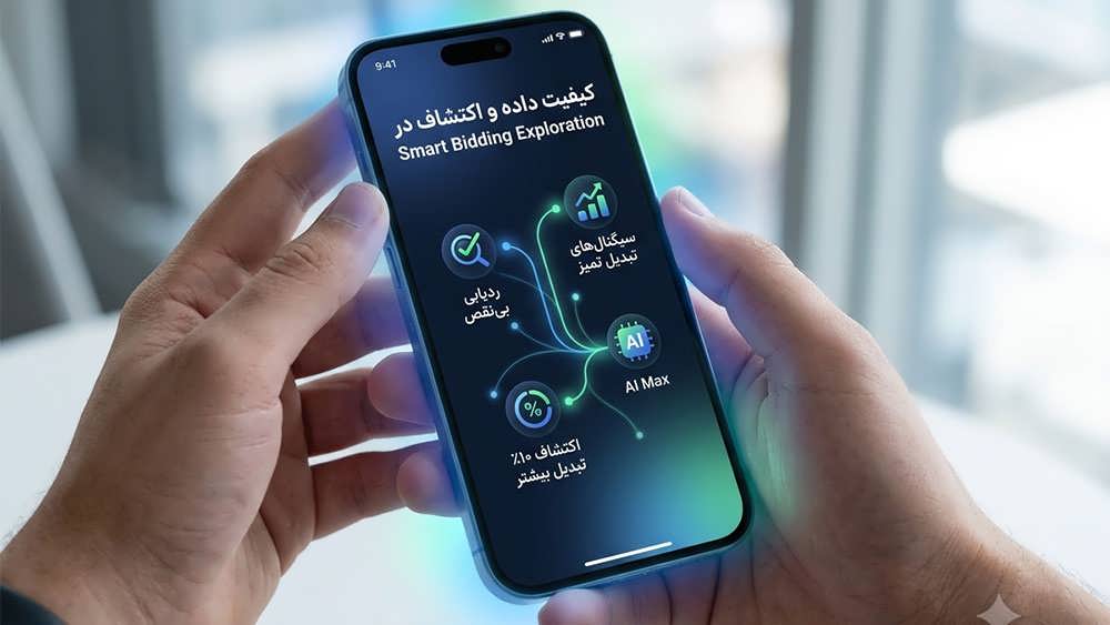 تصویر گرافیکی اهمیت کیفیت داده های تبدیل و قابلیت Smart Bidding Exploration در گوگل ادز - Google Ads Data Quality and Smart Bidding Exploration Karavisa