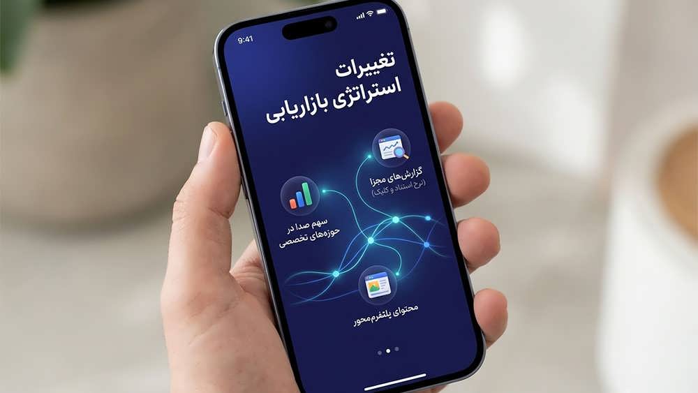 تصویر گرافیکی تغییرات استراتژی بازاریابی با آیکون های تخصصی - Marketing Strategy Adaptation for AI Infographic