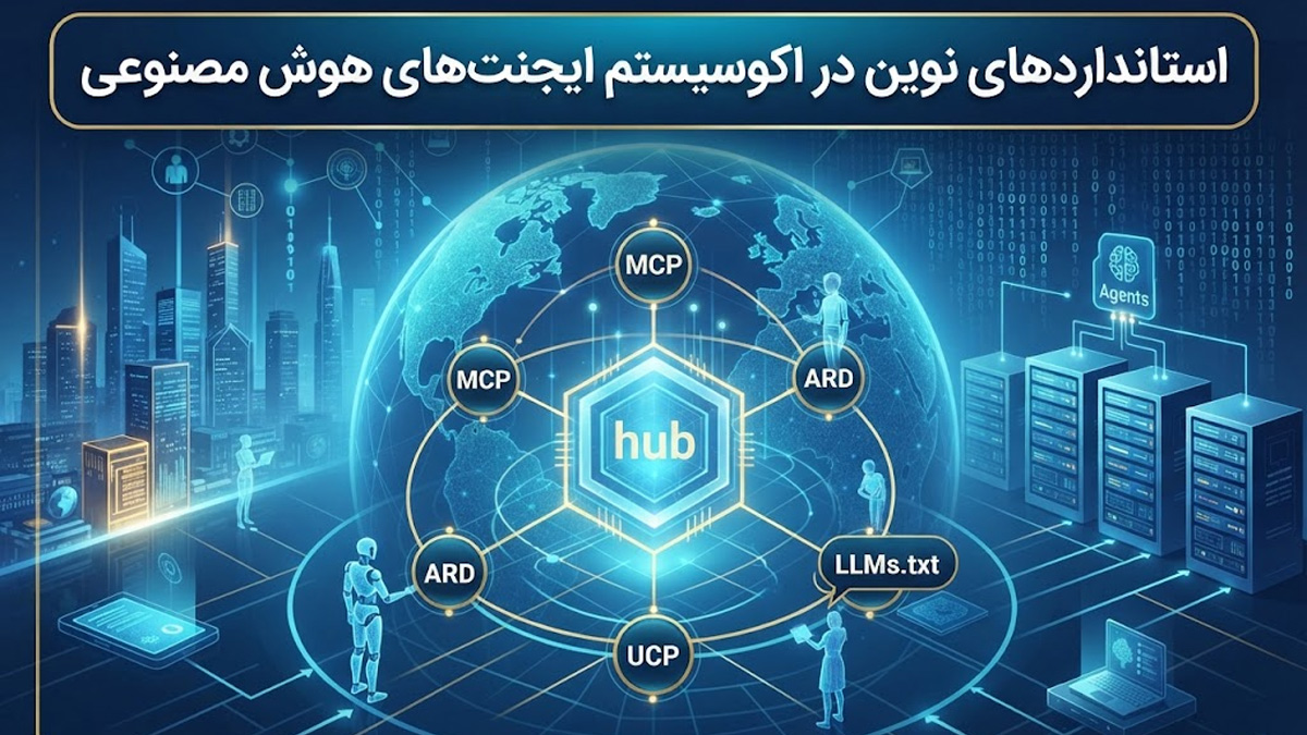 بنر تخصصی پروتکل‌ها و استانداردهای نوظهور در دنیای ایجنت‌های هوش مصنوعی.