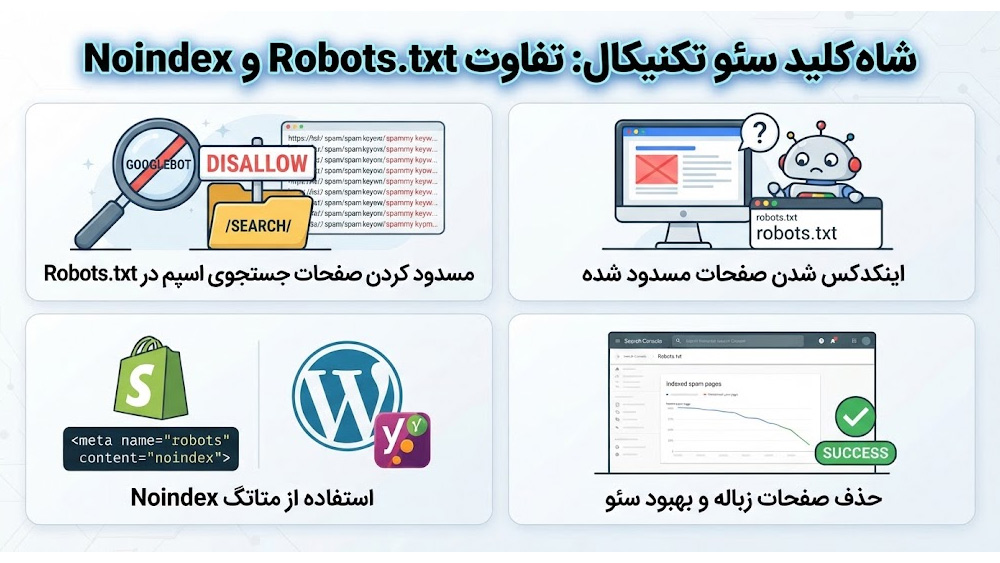 آموزش اضافه کردن noindex به صفحات جستجوی شاپيفای