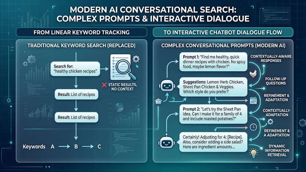 الگوی جدید گفت وگو و پرامپت نویسی کاربران در ابزارهای هوش مصنوعی و سئوی جدید