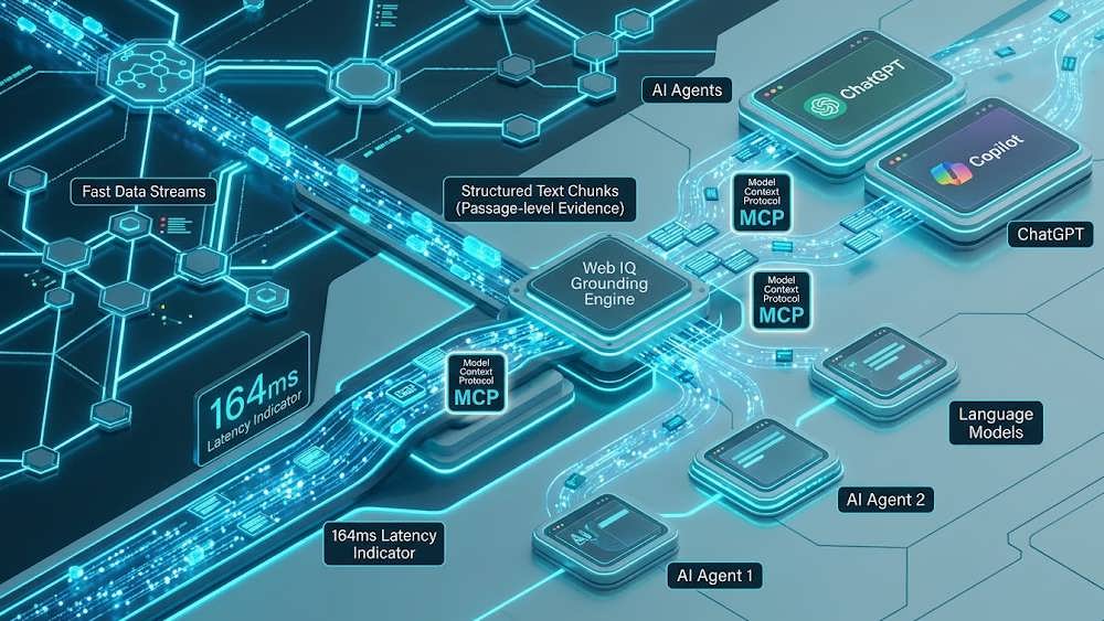 متن جایگزین: پردازش داده ها در شبکه زیرساختی «Web IQ» برای ChatGPT و مایکروسافت کوپایلوت (Microsoft Copilot)